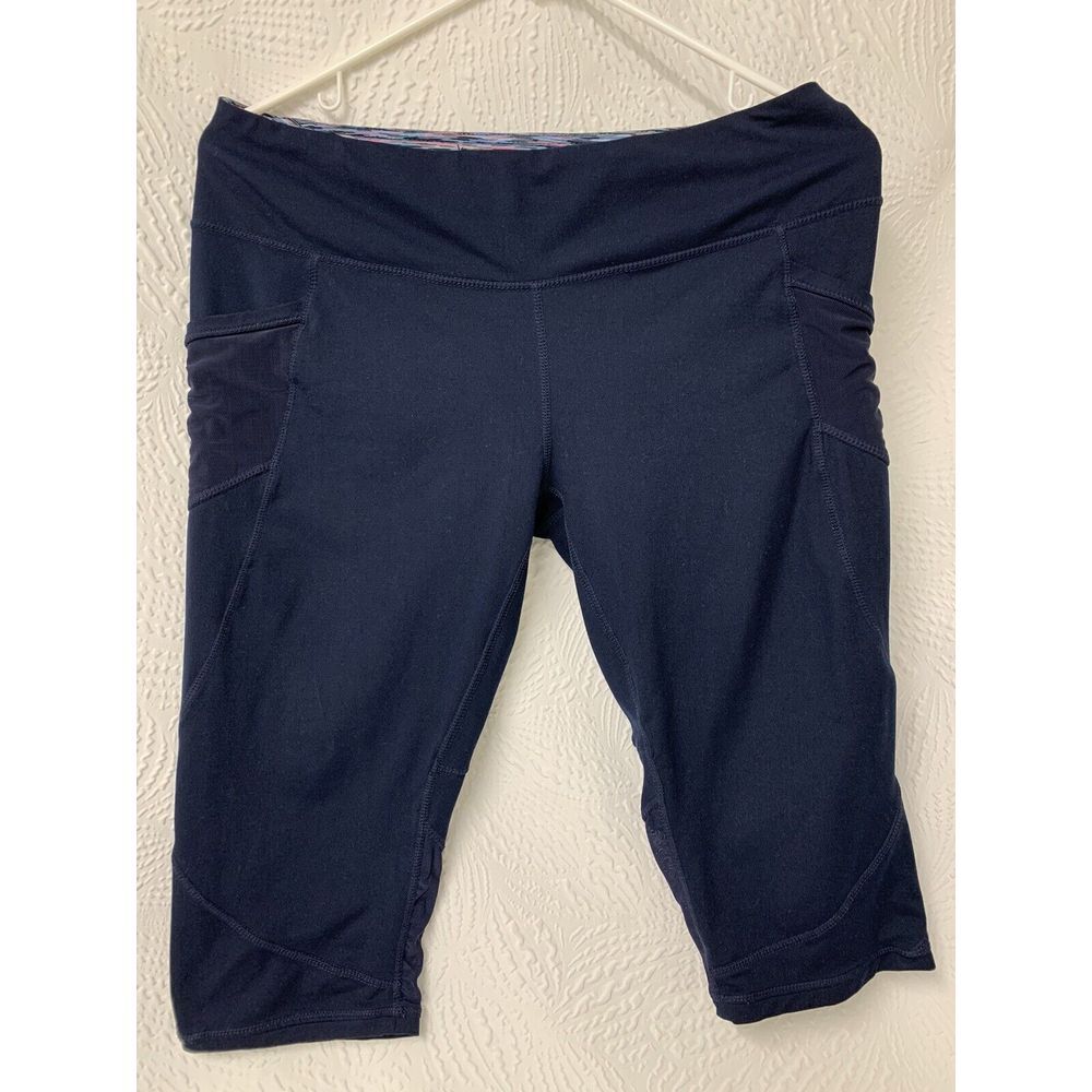 TANGERINE RN#83814 Women's Active Capri Legging Size Medium  dark Blue Color